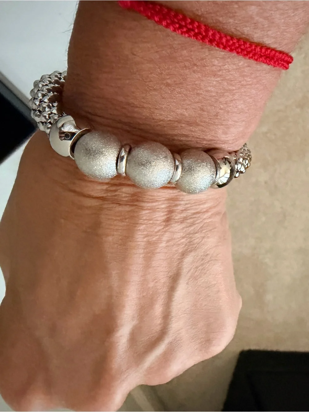 Men's silver Italian Factory bracelet w gift box.
